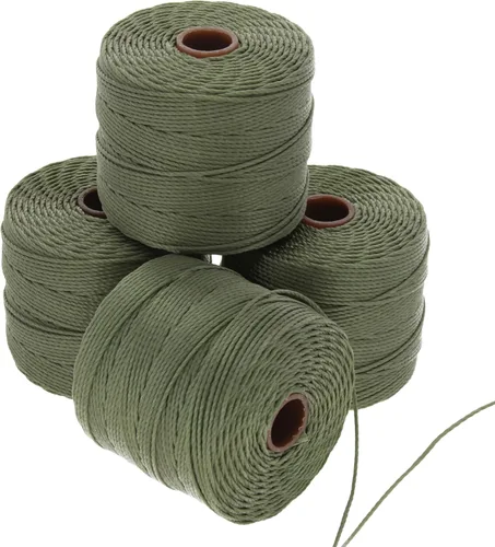 Miniatura 35 de The Beadsmith S-Lon Cordón para Cuentas – Cordón de Nylon Torcido de 0.5 mm para Ensartar, Paquete de 4, Mezcla de Neutrales Fríos, TEX210, 77