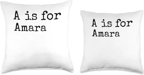 Miniatura 3 de Name Amara Classroom Daughter Custom School Kids Almohada personalizada A is for Amara Name Student Kindergarten, 16 x 16 pulgadas, multicolor