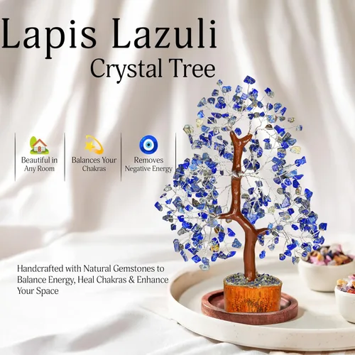 Miniatura 5 de YATSKIA Cristal de lapislázuli, árbol de cristal, decoración de Feng Shui, árbol de la vida, accesorios de meditación, decoraciones de escritorio
