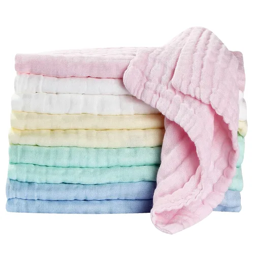 Miniatura 10 de Paños de muselina para bebé, toallas y paños para recién nacidos, artículos esenciales imprescindibles para lavar ropa suave para bebé, paños