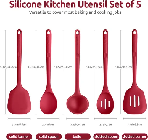 Miniatura 2 de U-Taste - Juego de utensilios de cocina de silicona: accesorios de cocina de alta resistencia al calor de 13.6 pulgadas de largo, accesorios de (4)