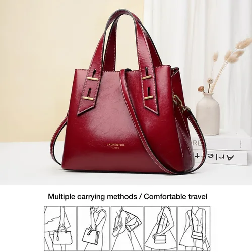Miniatura 7 de LAORENTOU Monederos de cuero de vaca y bolso pequeño para mujer, bolso de mano para mujer, bolso de hombro para el día de la madre Designer