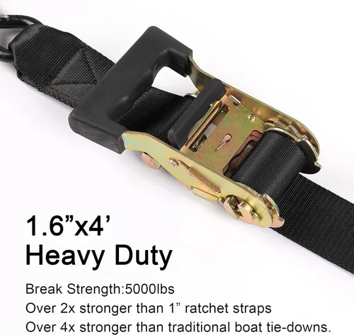 Miniatura 4 de Ayaport Correas de Amarre de Popa para Remolque de Barco para Barco Jet Ski Kayak Canoa 4 Pies 1.6 Pulgadas 5000 Libras Fuerza de Rotura Correas