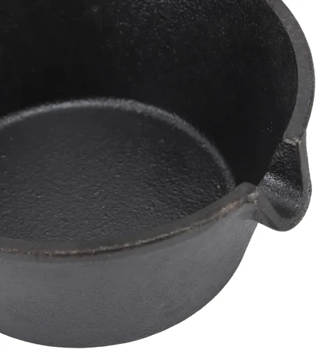 Miniatura 9 de Mini sartén antiadherente, mini sartén de hierro fundido, mango de madera maciza, mini sartén presazonada para cocinar en interiores y exteriores