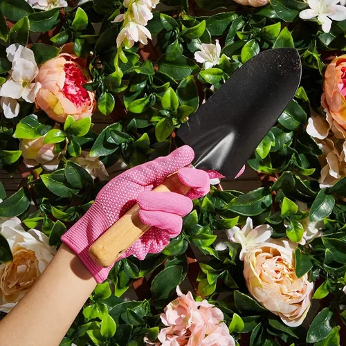 Miniatura 3 de Juvale Guantes de jardín para mujer, 6 pares (12 unidades), rosa, morado y azul, guantes de jardinería a prueba de espinas y resistentes a