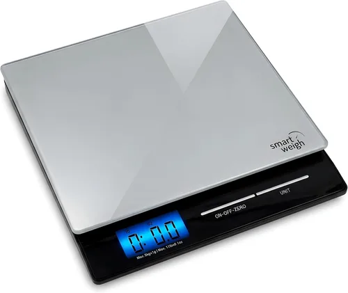 Smart Weigh Escala Postal Profesional de USPS con Plataforma de Vidrio Templado, Múltiples Modos de Pesaje y Función de Tara, Escala de Envío