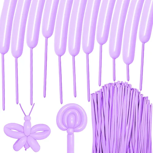Miniatura 18 de 100Pcs Globos Negros 260, Globos Largos para Atar Arco de Globos, Globos Largos y Finos para Torcer Globos de Animales, Globos para Cumpleaños