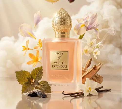 Miniatura 8 de Prince Parfums Dubai - Story of Vanille Pachuli para mujer - 3.4 onzas - Extrait de Parfum - Atractiva fusión floral de vainilla, pachulí y haba