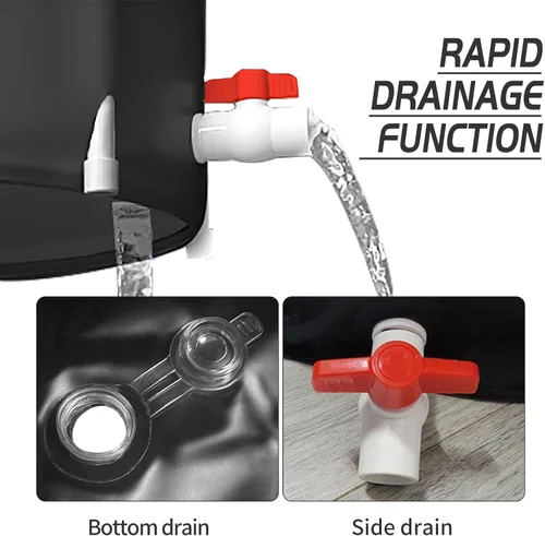 Miniatura 6 de Tina de inmersión fría XXL para atletas, compatible con enfriadores de agua, inmersión fría inflable con tapa aislada, bañera de hielo portátil