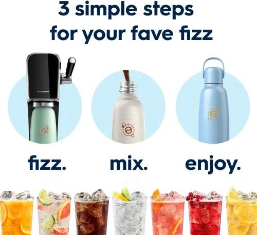 Miniatura 6 de sodastream Fizz & Go - Botella de bebidas carbonatadas de acero inoxidable de 0.9 L, con doble aislamiento, mantiene el calor o el frío durante 12