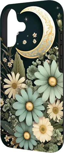 Miniatura 2 de Sage Green Wildflower Floral Moon Flower Botanical Case for iPhone 17