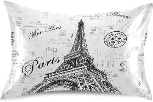 Miniatura 12 de Nander Funda de almohada de satén estándar de Pascua, huevos coloridos y orejas de conejo, funda de almohada para el hogar, funda de almohada suave