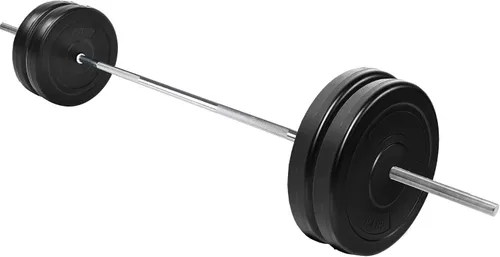 Signature Fitness - Placa de peso estándar de vinilo de 1 pulgada para entrenamiento de fuerza y levantamiento de pesas, varios tamaños