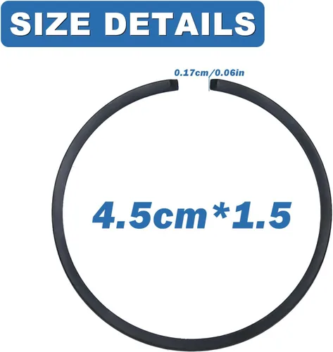 Miniatura 4 de 2 unids/lote 1.772 in x 0.059 in Kit de anillos de pistón para Husqvarna 51 254 350 353 OLEO-MAC 753 piezas de motosierra.