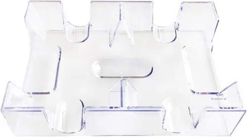 Miniatura 6 de Yuanhe Bandeja transparente de 2 barajas para naipes de Canasta - Sin base giratoria