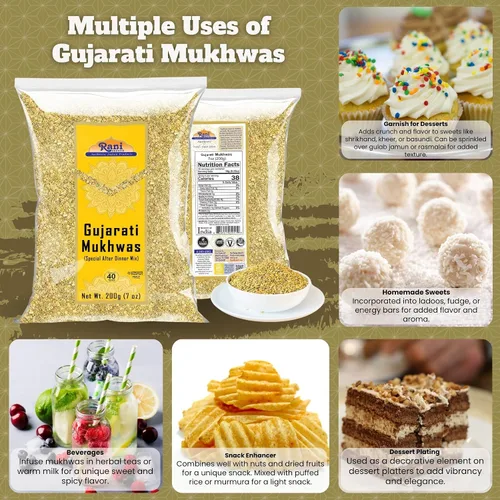 Miniatura 4 de Rani Gujarati Mukhwas (Mezcla especial para después de la cena) 7 oz (200 g) ~ Vegano Kosher Apto para gluten Sin colores De origen indio