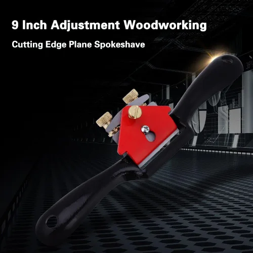Miniatura 4 de Cepillo de mano 9 pulgadas Ajuste de carpintería Plano de corte Spokeshave Herramienta de recorte de mano con tornillo