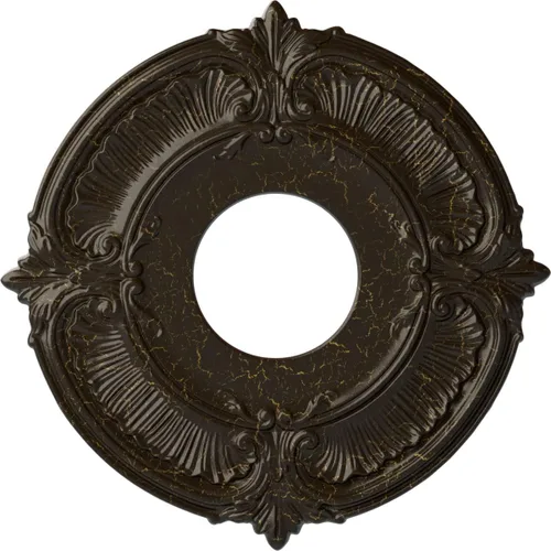 Miniatura 45 de Ekena Millwork CM12ATCGS Medallón de Techo Attica (Se Adapta a Doseles de hasta 3 1/2"), Pátina Verde Cobre Pintada a Mano