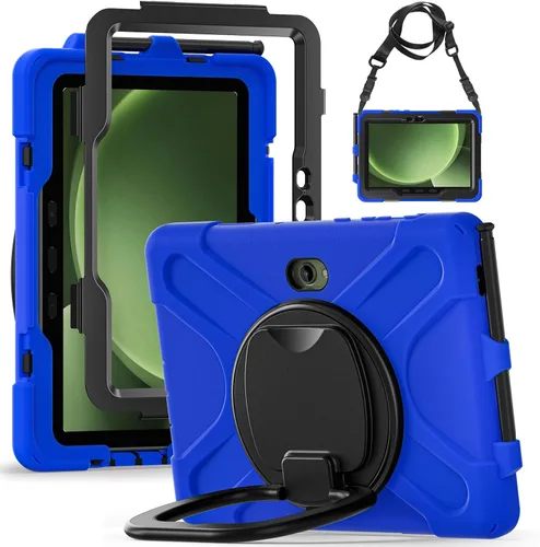 Miniatura 138 de 360 Rotation Case for Galaxy Tab ActivePro/Tab Active4 Pro/Active 5 Pro 10.1" Sturdy Cover Rotate Ring Stand Shoulder Carrying Strap Hand Strap