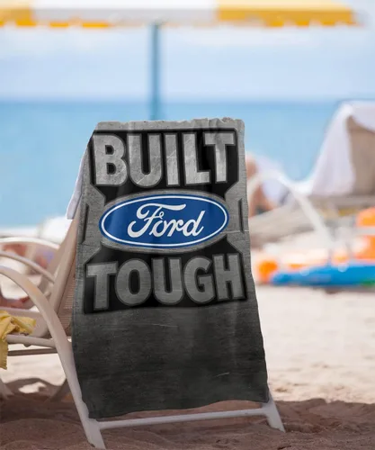 Miniatura 2 de LOGOVISION Ford Trucks - Toalla de playa de metal resistente, 30 x 60 pulgadas