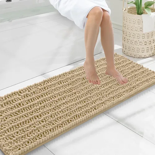 Miniatura 71 de Smiry Alfombras de Baño 24x16 pulgadas, Alfombras de Baño de Chenilla Extra Suaves y Absorbentes, Respaldo de Goma Antideslizante, Lavable a Máquina