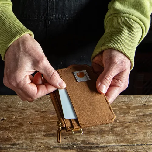 Miniatura 7 de Carhartt Carteras delgadas de nailon con bolsillo frontal para hombre