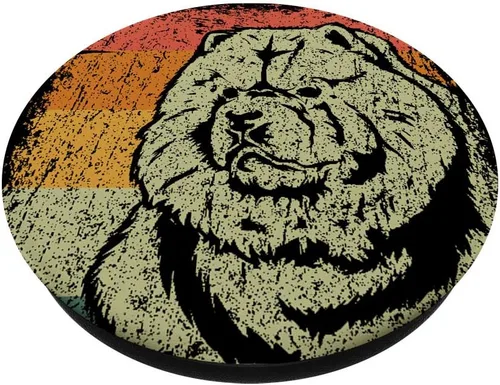 Miniatura 2 de Retro Chow Chow perro regalo Vintage Chow Chow PopSockets agarre y soporte para teléfonos y tabletas