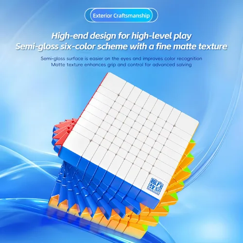 Miniatura 7 de LiangCuber Cubo de velocidad Moyu Meilong V3 9 x 9 sin calcomanías, Meilong 9x9 V3 Puzzle Cube 2.579 in versión actualizada