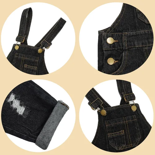 Miniatura 16 de Conjunto de pantalones de jean para bebés y niños pequeños