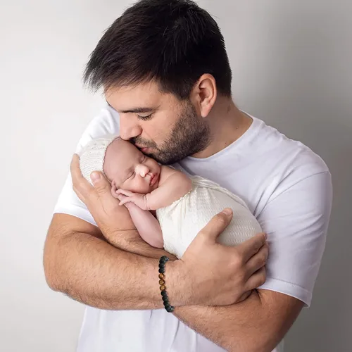 Miniatura 6 de UNGENT THEM Pulsera de piedra natural para hombres, niños, novio, marido, hombre, alma gemela, papá, hijo, abuelo, nieto, papá extra, tío, hermano