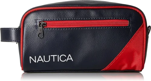 Nautica - Kit de viaje con cremallera superior para hombres, organizador de accesorios de aseo para hombres, bolsa de viaje