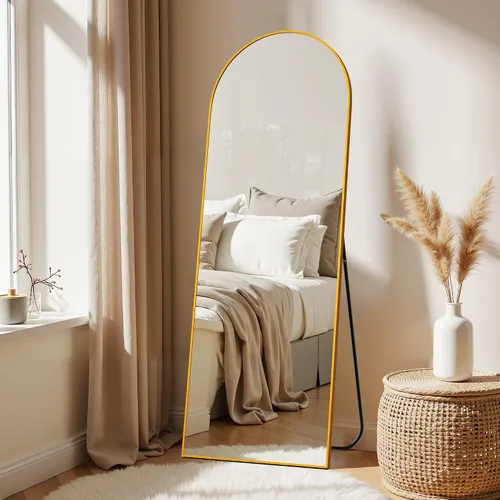 Miniatura 9 de Simple Deluxe Espejo arqueado de longitud completa, espejos de piso grandes de 56 x 15 pulgadas, para pared, puerta, dormitorio, baño, sala de estar