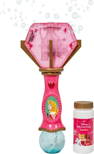 Little Kids Disney Princess Sleeping Beauty Aurora - Varita musical de burbujas con luz y sonido, incluye solución de burbujas