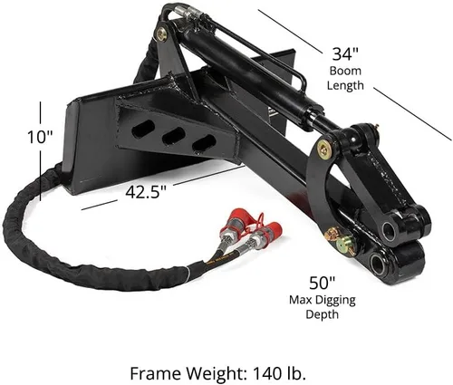 Miniatura 5 de Titan Attachments Mini minicargadora Fronthoe - Accesorio para excavadora de retroexcavadora, sistema de montaje rápido para Toro Dingo, Ditch