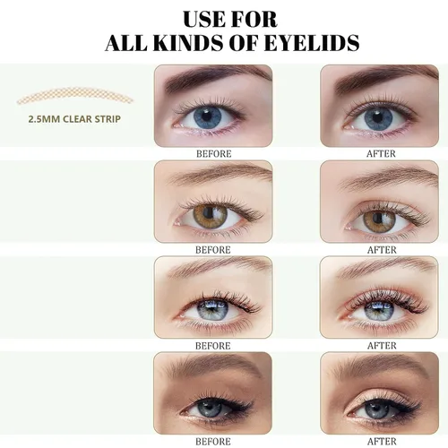 Miniatura 3 de 1440Pcs Premium Quality Complexion Natural Invisible Single Side Eyelid Tape Stickers Medical-use Fiber Eyelid Lift Strip,Suitable for Uneven or