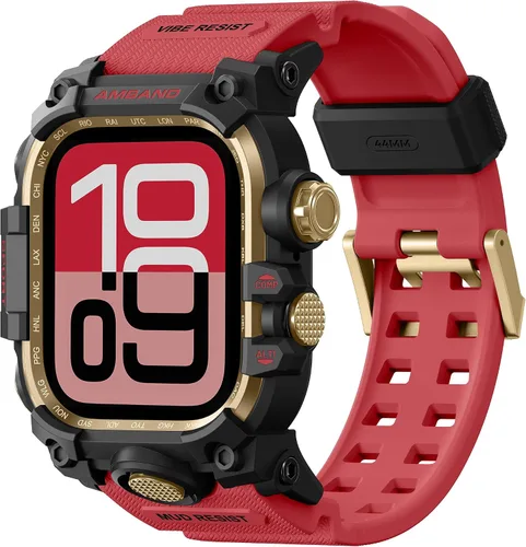Miniatura 32 de amBand Funda resistente con correa para Apple Watch de 1.732 pulgadas, compatible con iWatch Series SE 3/SE 2ª generación, SE/6/5/4, protección