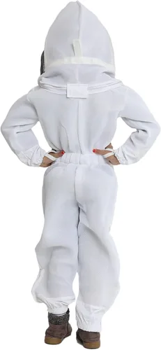 Miniatura 3 de Traje de abeja de cuerpo completo para niños. sarga de algodón suave para la piel de los niños toba a las picaduras de abeja con velo