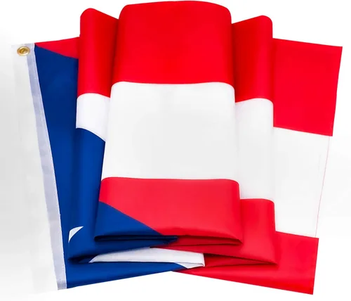 Miniatura 6 de DANF - Bandera de Puerto Rico de poliéster de 3 x 5 pies, banderas nacionales puertorriqueñas de poliéster con ojales de latón, 3 x 5 pies