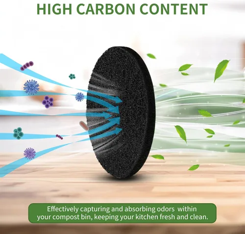 Miniatura 5 de Repuesto de filtro de carbón para compost de cocina de 6.7 pulgadas, paquete de 12 filtros de carbón de repuesto de cubo de abono de 6.7 pulgadas
