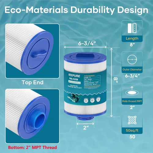 Miniatura 2 de PAS50SV-F2M - Filtro de repuesto para bañera de hidromasaje Artesian Spas, 06-0005-12, 6CH-502, 06-0006-12, Filbur FC-0311, XLS-604, AR50, AK-9016