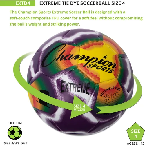 Miniatura 3 de Champion Sports Balón de fútbol Tie Dye
