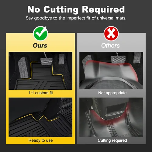 Miniatura 5 de Alfombrillas para Honda Civic Sedan 2006, 2007, 2008, 2009, 2010, 2011, protección para todo tipo de clima, resistentes y antideslizantes