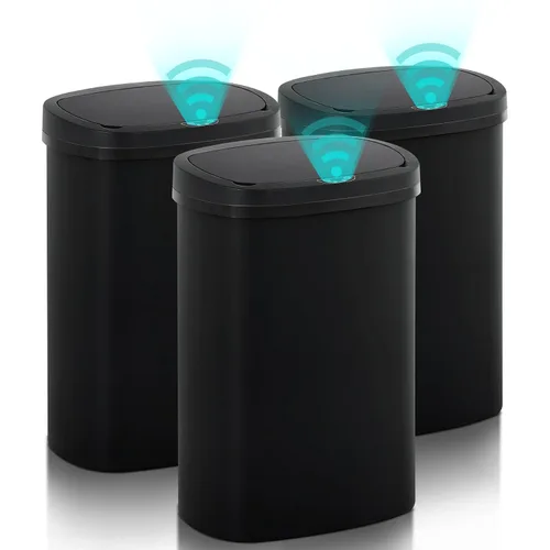 Miniatura 18 de Basurero de cocina con sensor de movimiento de 13 galones, cubo de basura con sensor automático de 50 L, cubo de basura inteligente con tapa