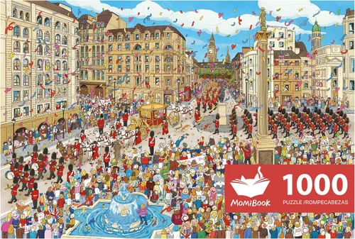 MOMIBOOK Rompecabezas para adultos de 1000 piezas de City Story New - Londres, imagen de pintura Difícil desafiante difícil difícil imposible