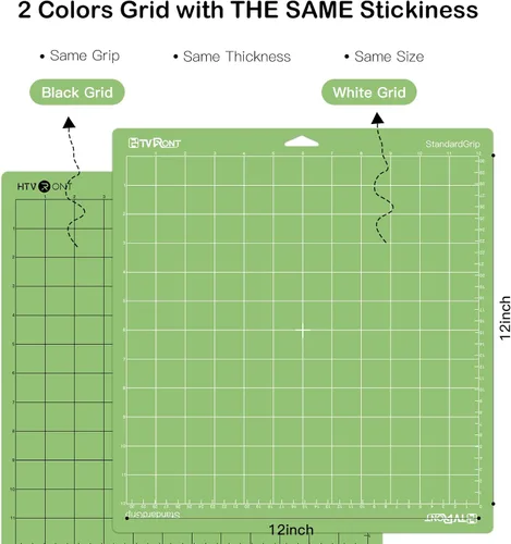 Miniatura 6 de HTVRONT - Alfombrilla de corte, 6 alfombrillas de corte de 12 x 12 pulgadas (estándar, ligera, fuerte, agarre de tela) compatibles con Cricut Maker