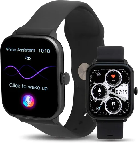 Miniatura 12 de iWatch® Reloj inteligente con llamadas Bluetooth, pantalla AMOLED de 1.85 pulgadas, seguimiento de fitness y sueño, reloj inteligente impermeable