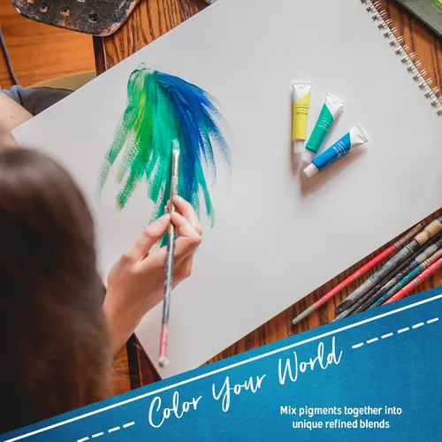 Miniatura 6 de Crafts 4 All Juego de pintura acrílica – Paquete de 60 pinturas artísticas de 0.4 fl oz para lienzo, decoración de pintura, madera, cerámica