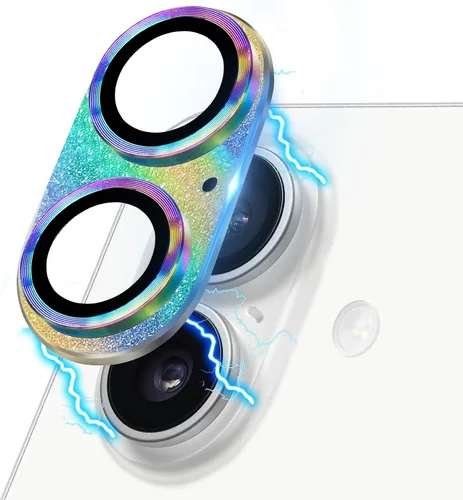 Miniatura 28 de Protector de lente de cámara compatible con iPhone 15 y 15 Plus, protector de pantalla de vidrio templado antiarañazos, a prueba de golpes, funda