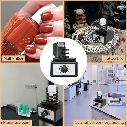 Miniatura 6 de Agitador de Pintura Modelo Manos Libres, Mini Máquina Mezcladora de Vórtice de Velocidad Ajustable para Pinturas Acrílicas, Tinta de Tatuaje