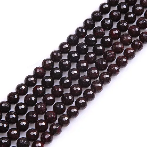 Miniatura 47 de GEM-Inside - Cuentas sueltas de cornalina roja naranja facetada de 0.236 pulgadas (0.236 in), cuentas de energía natural para hacer joyas, redondas